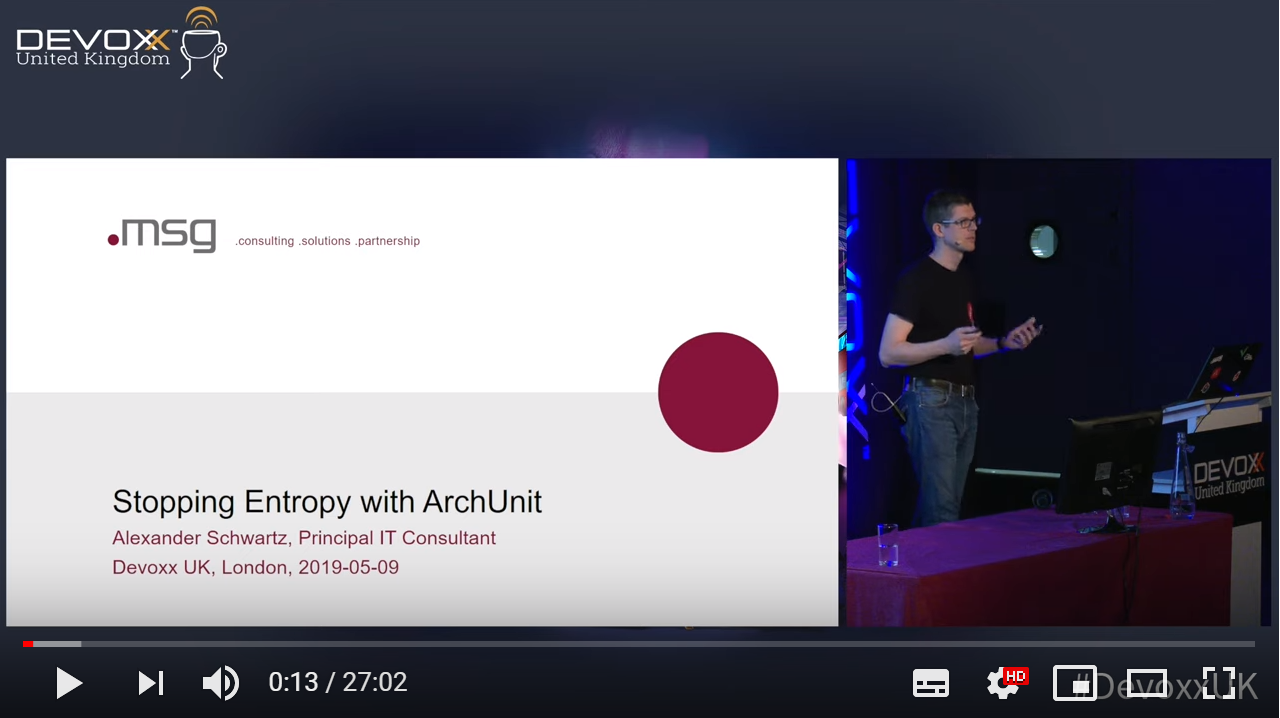 Video of 'Stopping Entropy with ArchUnit'