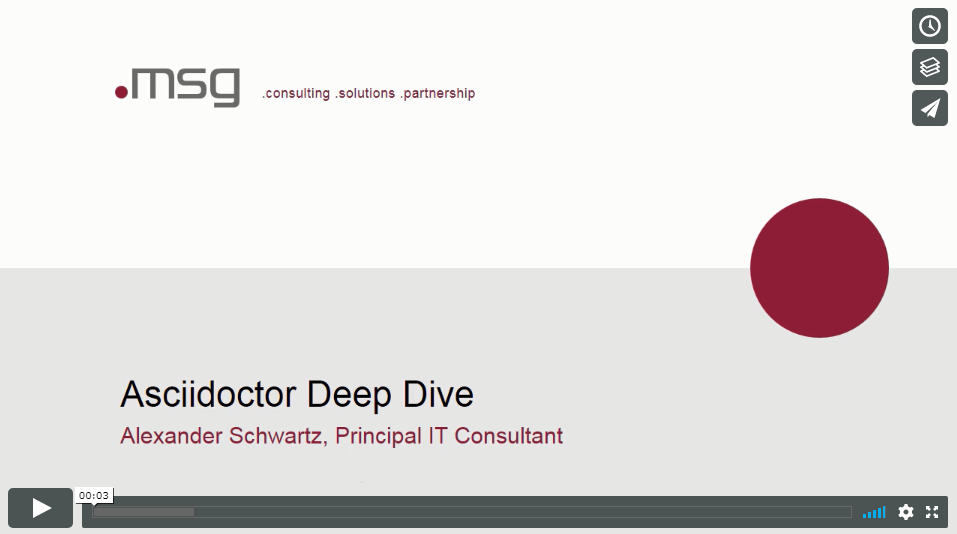 Video on Vimeo: 'Asciidoctor Deep Dive' (German)