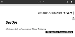 Article 'DevOps - Schnell, zuverlässig und sicher von der Idee zur Realisierung' in Informatik Spektrum