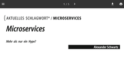 Article 'Microservices - mehr als nur ein Hype?' in Informatik Spektrum