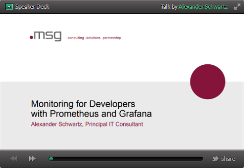 Speakerdeck slides of 'Monitoring for Developers'