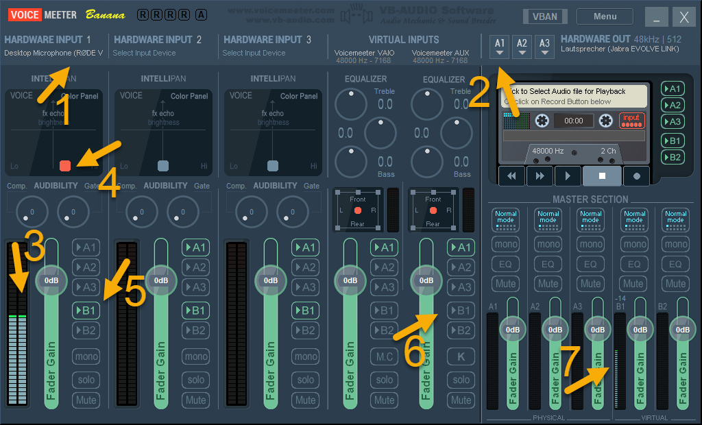 voicemeeter screenshot voicemeeter screenshot
