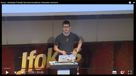 Video on Youtube: 'Vue.js - developer friendly, fast and versatile'